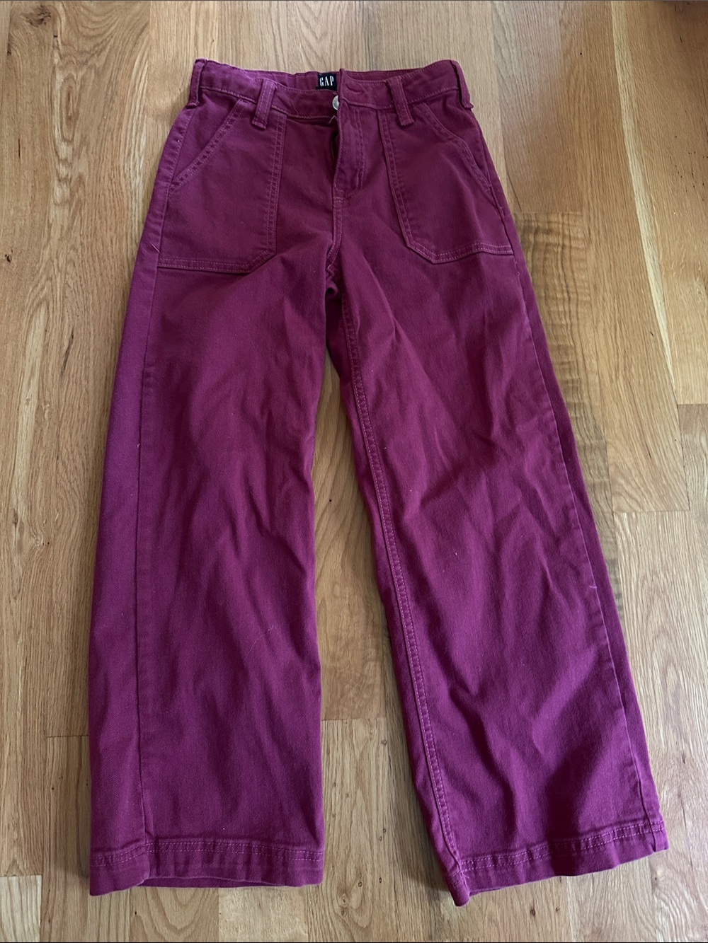 GAP Kids Wide-Leg Jeans in Deep Berry